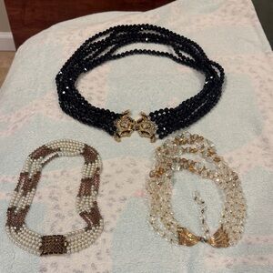 Beaded necklaces x3